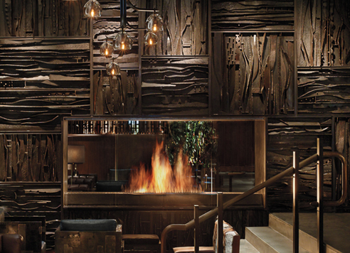 Bronze Fireplace– The Royalton Hotel